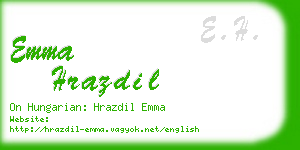 emma hrazdil business card